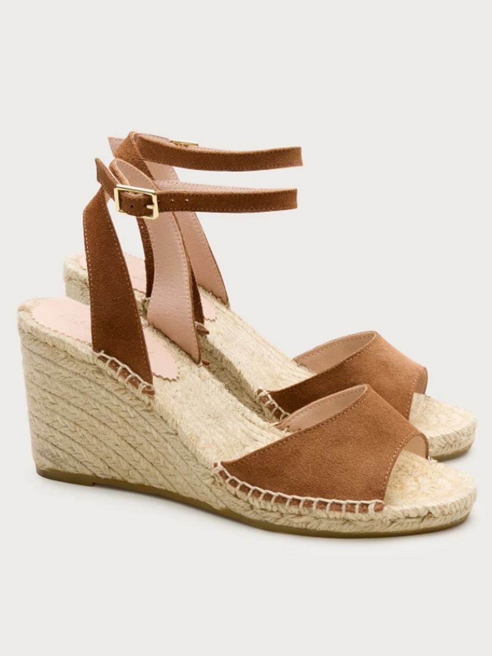 J crew Made-in-Spain espadrille wedges in suede